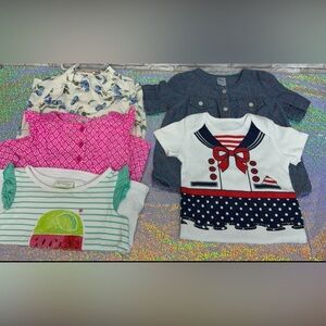 Girls 18 Months Kids Summer Outfits Clothes Lot of 5 Tops Rompers Shirt Dress